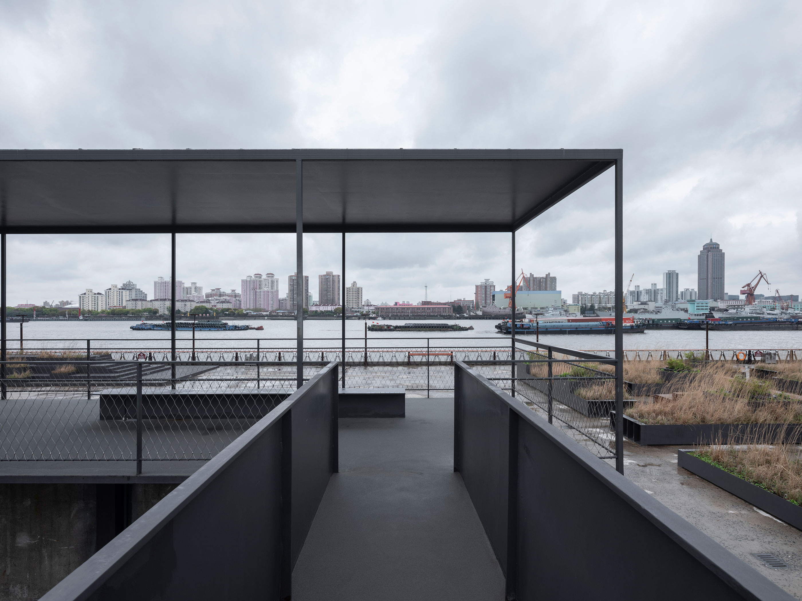Riverside Passage Atelier Deshaus Steel Canopy