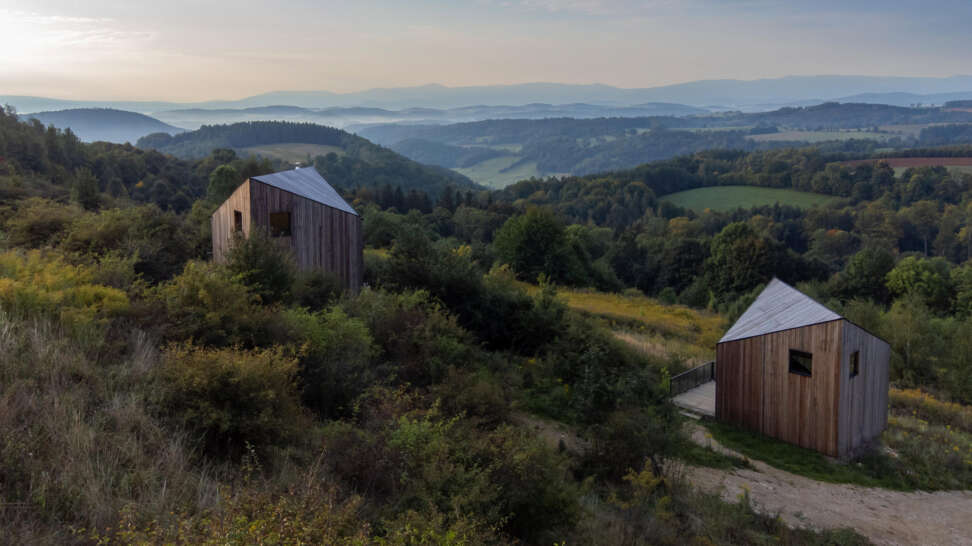 Small vacation cottages „u Gai” with a view of the Karkonosze Mountains SAN Architektura Rafał Oleksik Powiat lwówecki Poland Michał Drapała