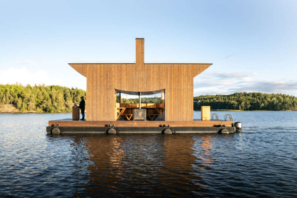 Arsitek Sandellsandberg merancang sauna terapung yang mengelilingi kepulauan Stockholm
