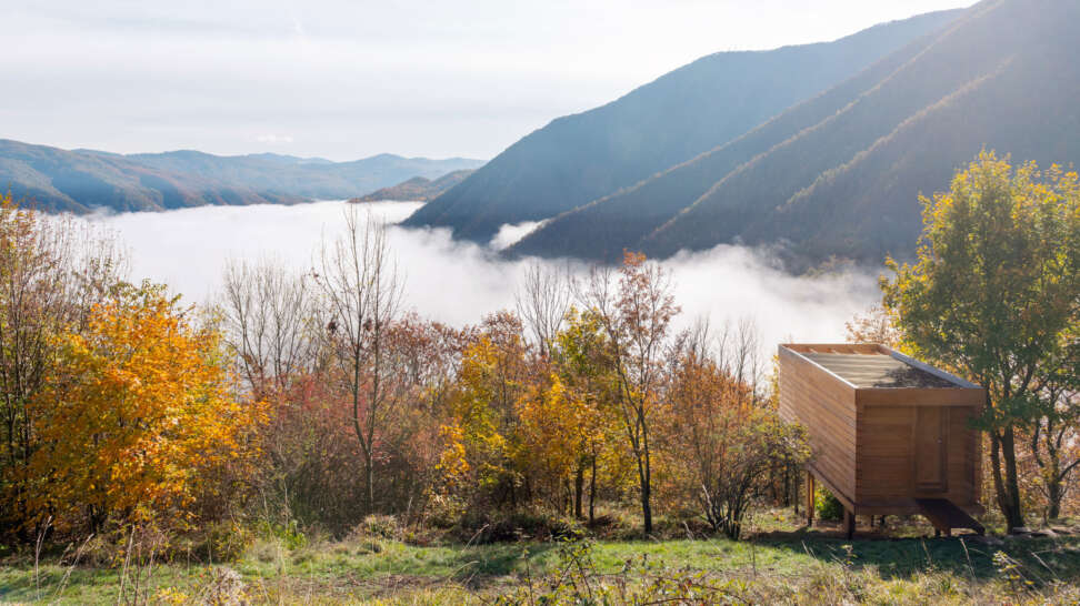 The Hermitage llabb Trebbia Valley Italy Wood Cabin Studio Camp