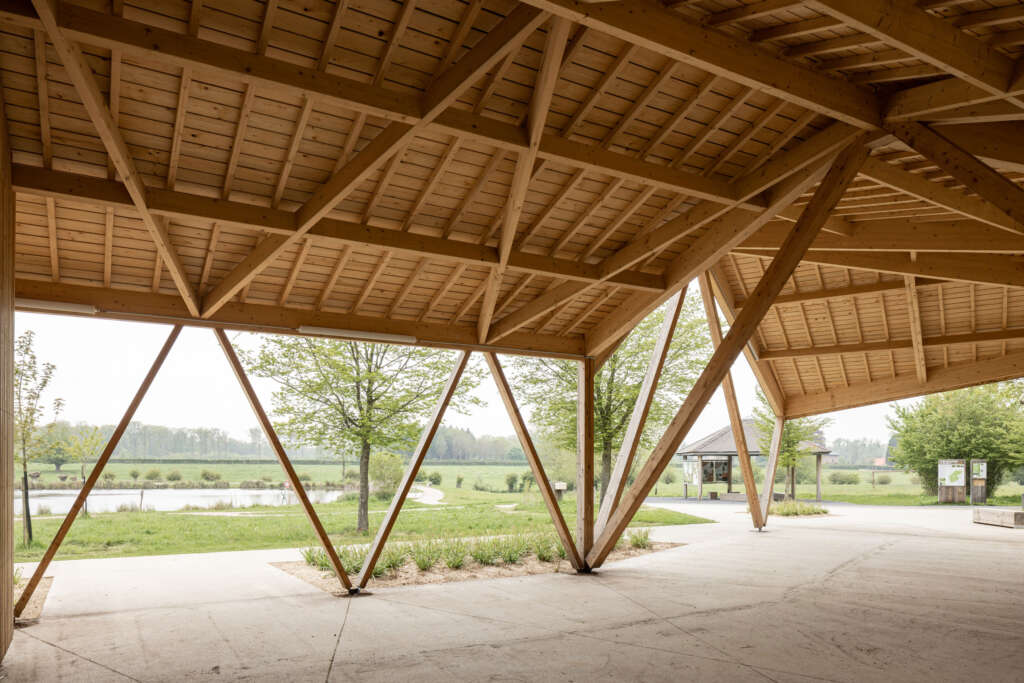 Halle Forestière Atelier MA Locquignol France Wood Welcome Center