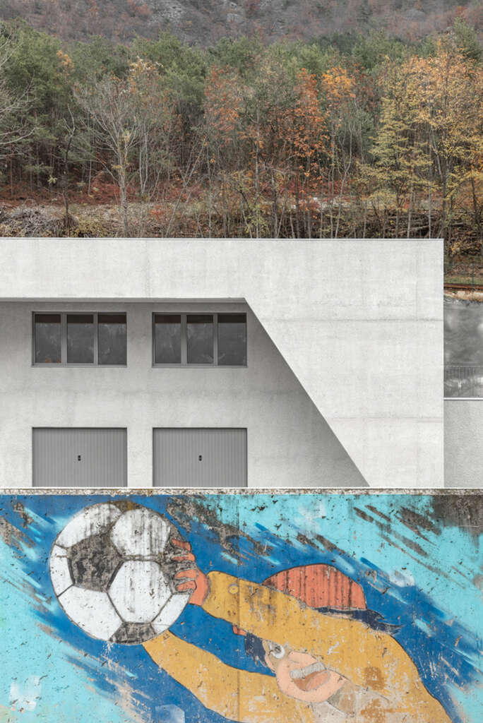 Fieldhouse Modus Architects Bozen Italy Sports and Recreation Center arsitektur desain beton