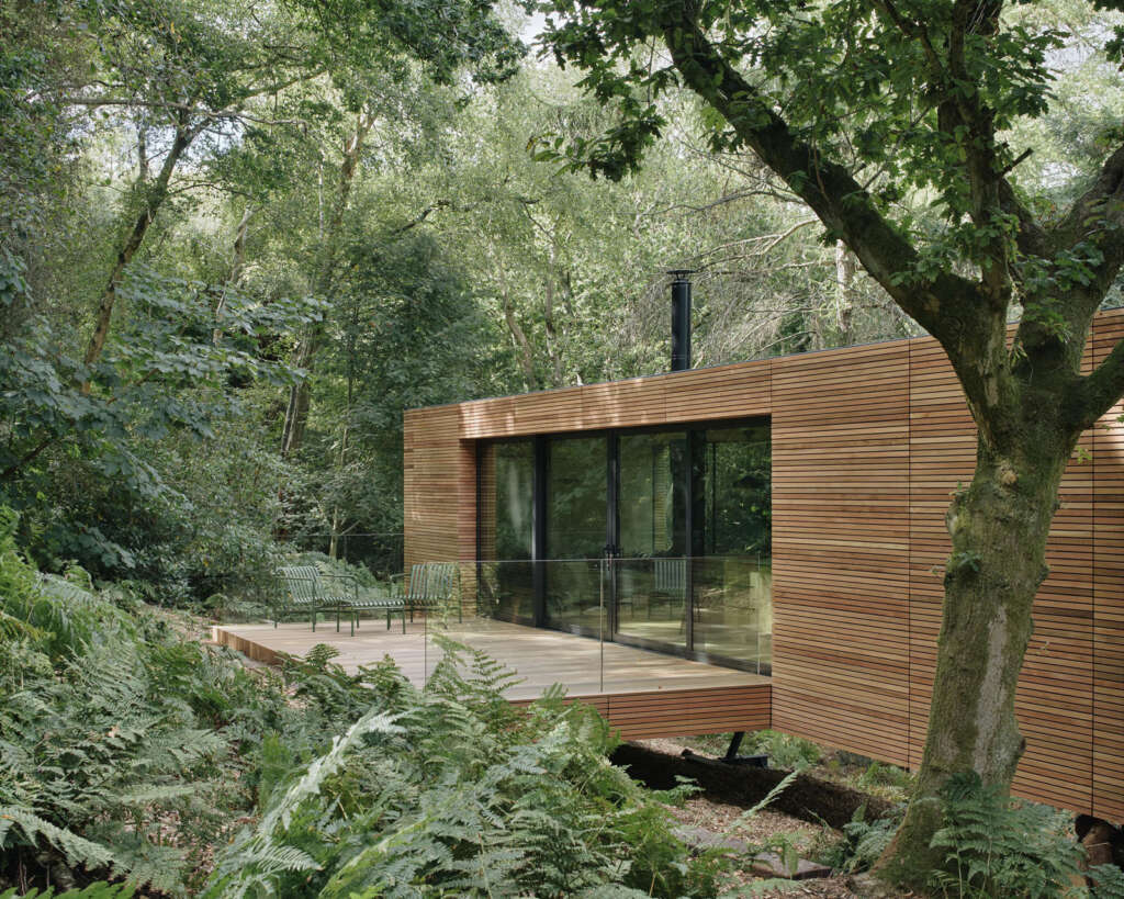 Looking Glass Lodge Michael Kendrick Architects Fairlight East Sussex England Cabin Wood Cantilever Architecture Design