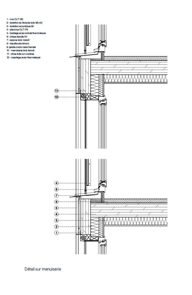 Kantor arsitektur bergerak kosong Paris France Timber Wood Construction Architecture Design Detail