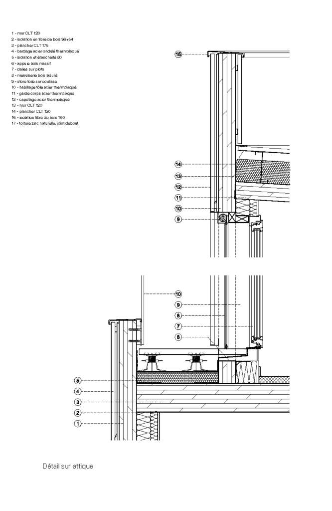 Kantor arsitektur bergerak kosong Paris France Timber Wood Construction Architecture Design Detail