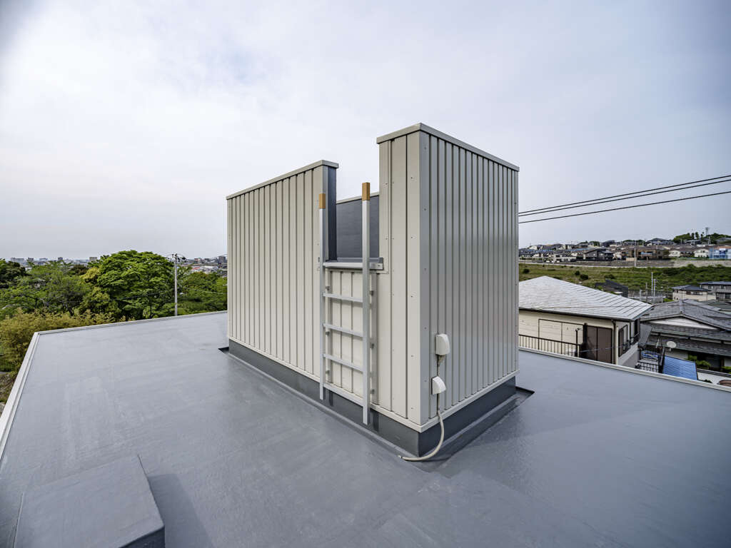 House for G kurosawa kawara-ten Kisarazu Kotak logam desain arsitektur Jepang