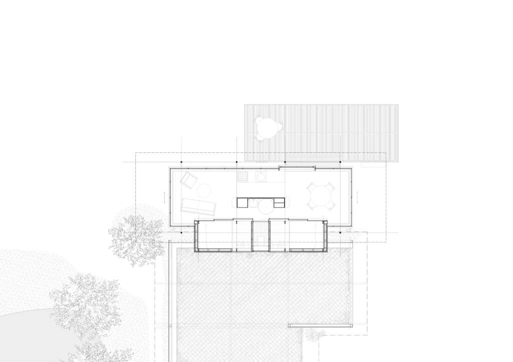 rumah liburan Hof Ahmen Atelier Sunder-Plassmann Kabin Berlin Jerman Rencana lokasi Arsitektur Desain Rumah Kaca