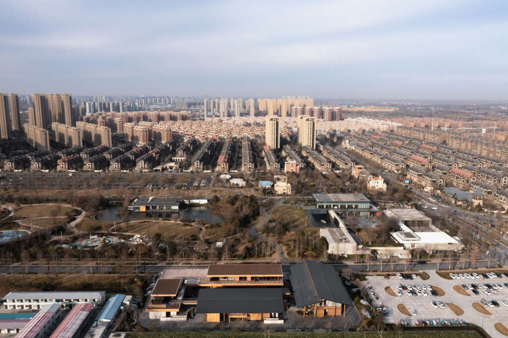 Pasar PULO a9a arsitek Zhengzhou Henan Cina Arsitektur Desain Pasar Kayu Massal