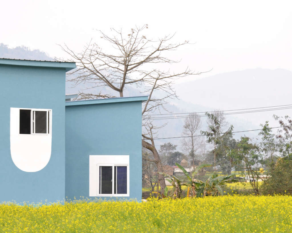 Studio Sekolah Pembangunan Sosial berardi miglio Bodgaun Nepal Blue Design