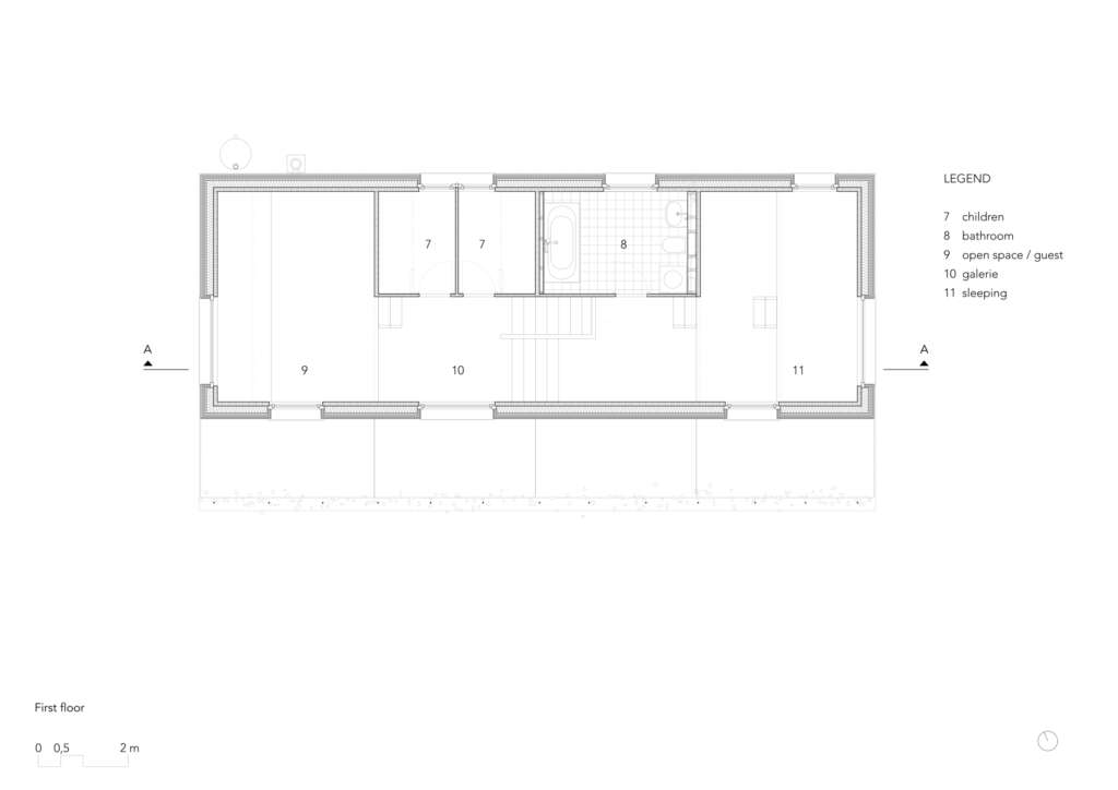 House Parlow ANNABAU Glambeck Brandenburg Jerman CLT Konstruksi Kayu Desain Arsitektur Merah Lantai Pertama