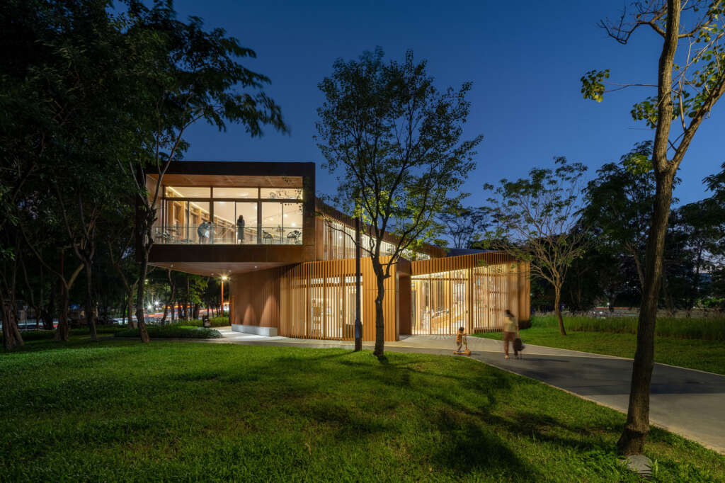 Serpentine Bookhouse ATELIER XI Library Arsitektur Desain Cina Provinsi Guangdong Shenzhen