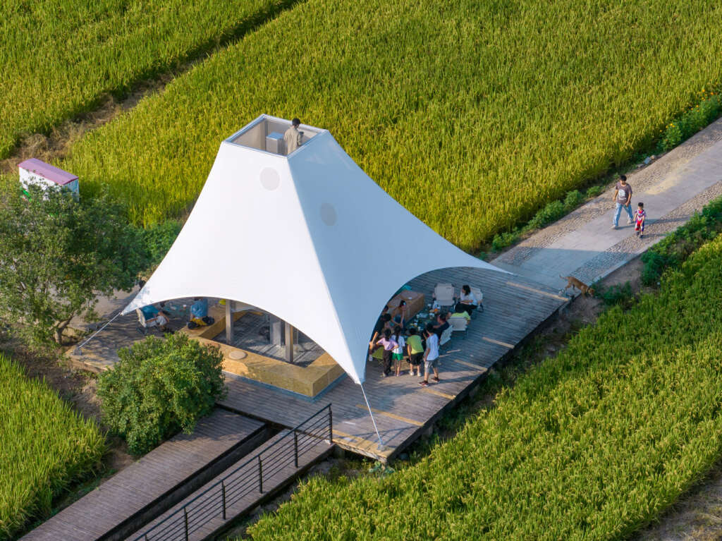 Menara Paviliun Di Sawah Jumping House Lab Paviliun Cina Hangzhou Temui di sawah