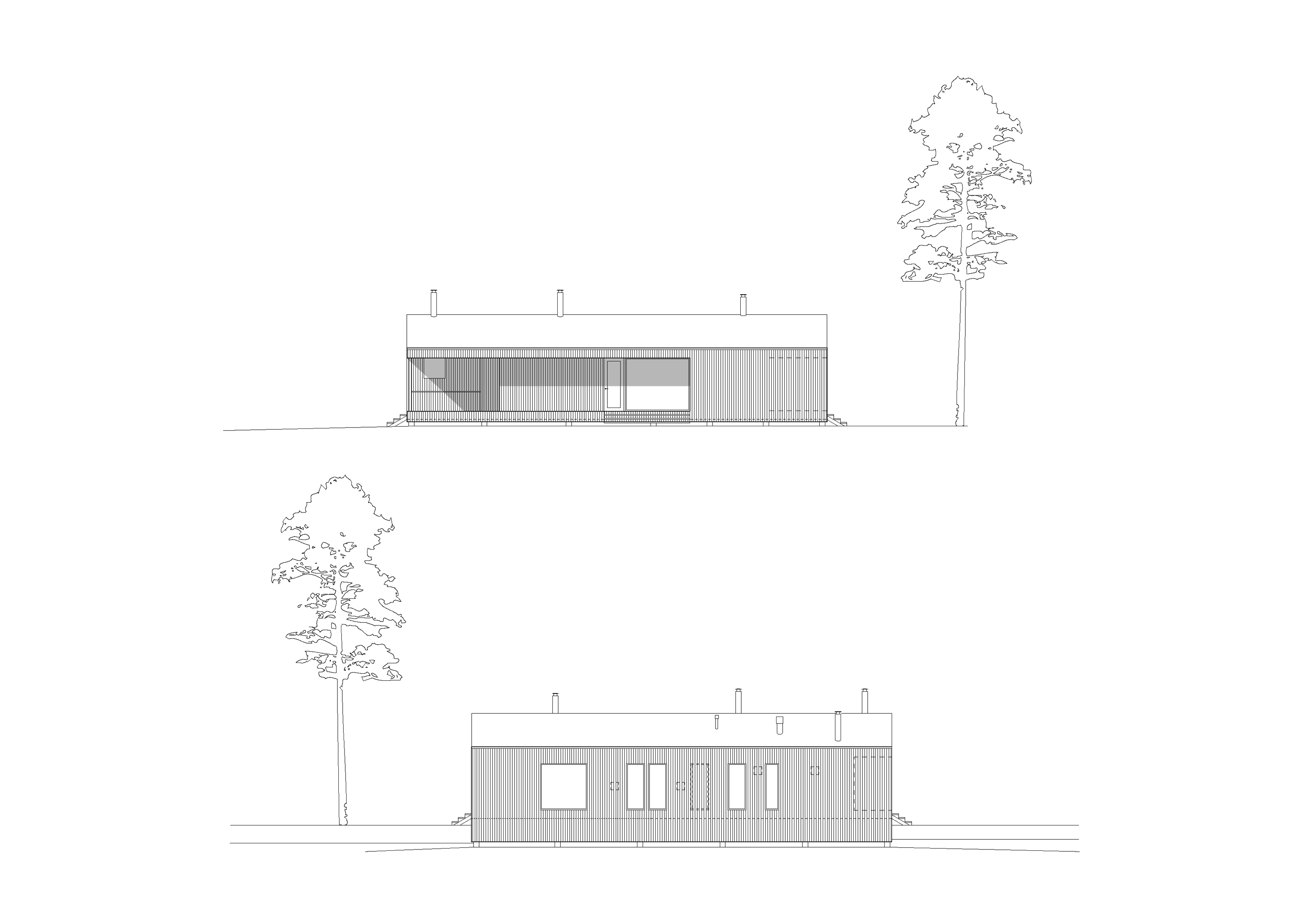 Rumah Liburan H Arsitek Playa Luumäki Finlandia Desain Arsitektur Kabin Ketinggian Panjang