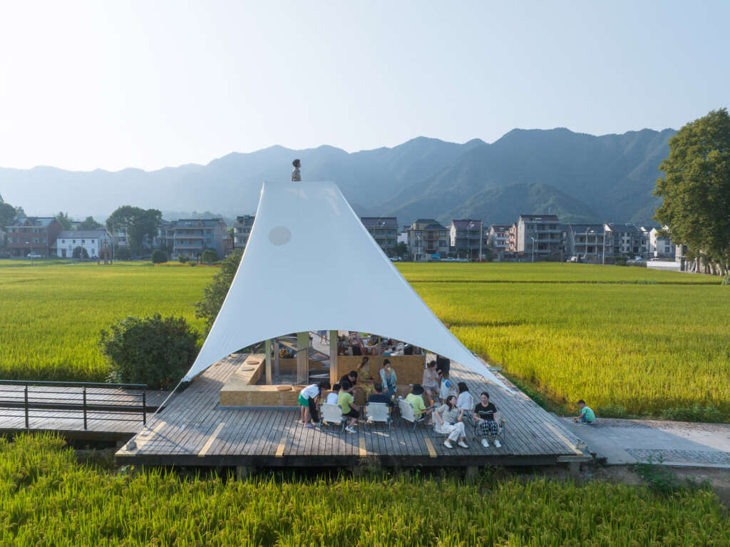 Tower Pavilion In Paddy Fields Jumping House Lab Paviliun Cina Hangzhou