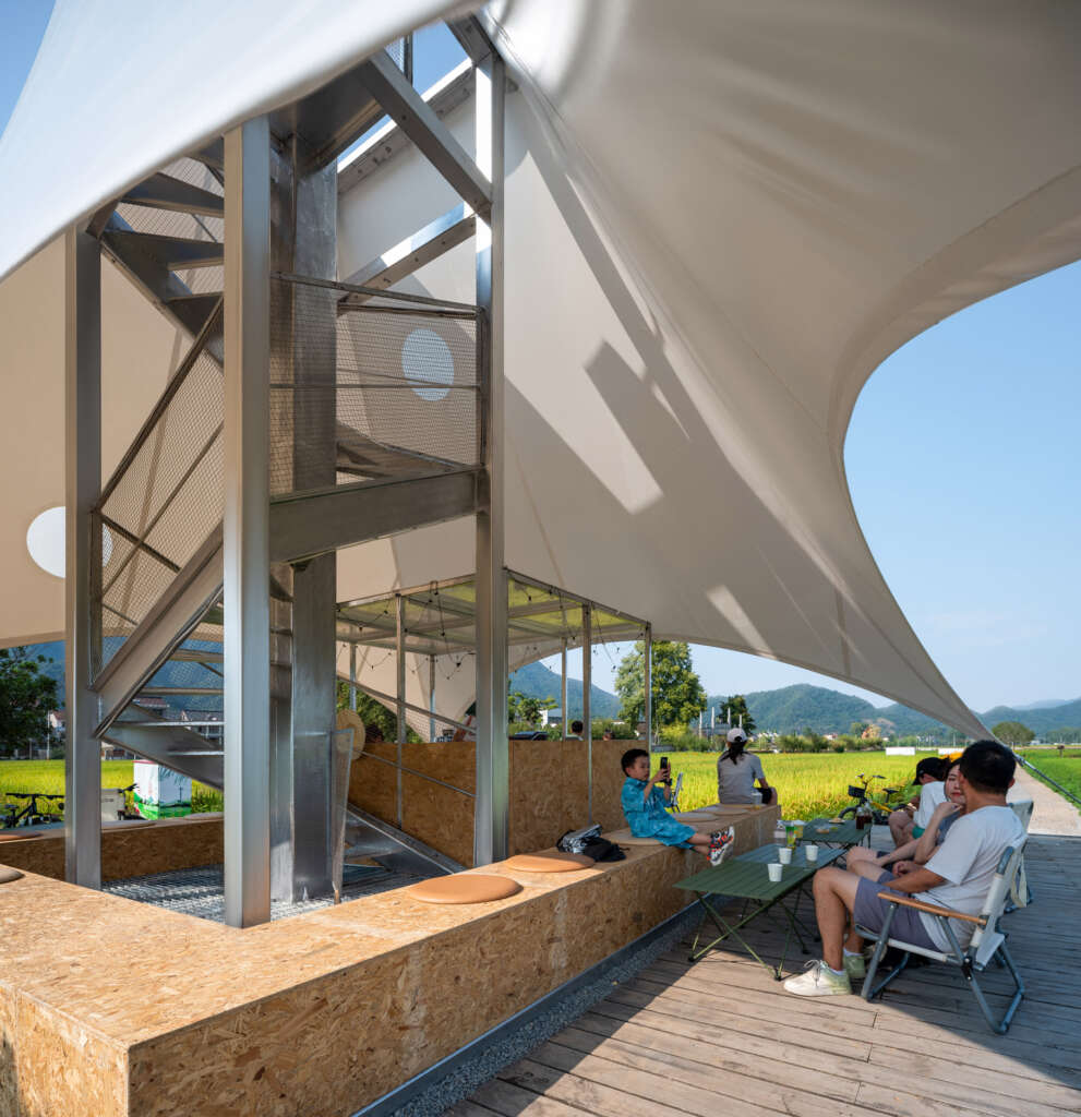 Tower Pavilion In Paddy Fields Jumping House Lab Paviliun Cina Hangzhou