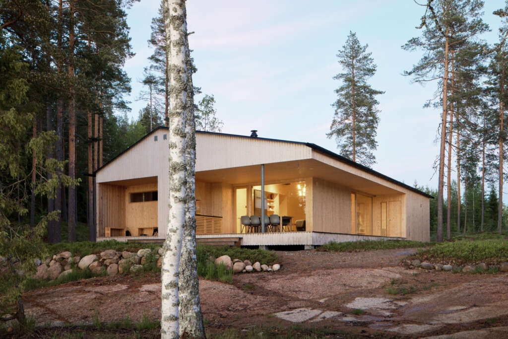 Rumah Liburan H Arsitek Playa Kabin Desain Arsitektur Finlandia Luumäki