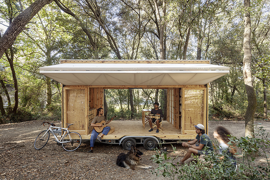 MO.CA IAAC Mobile Home Barcelona Spain Dowel-Laminated Timber