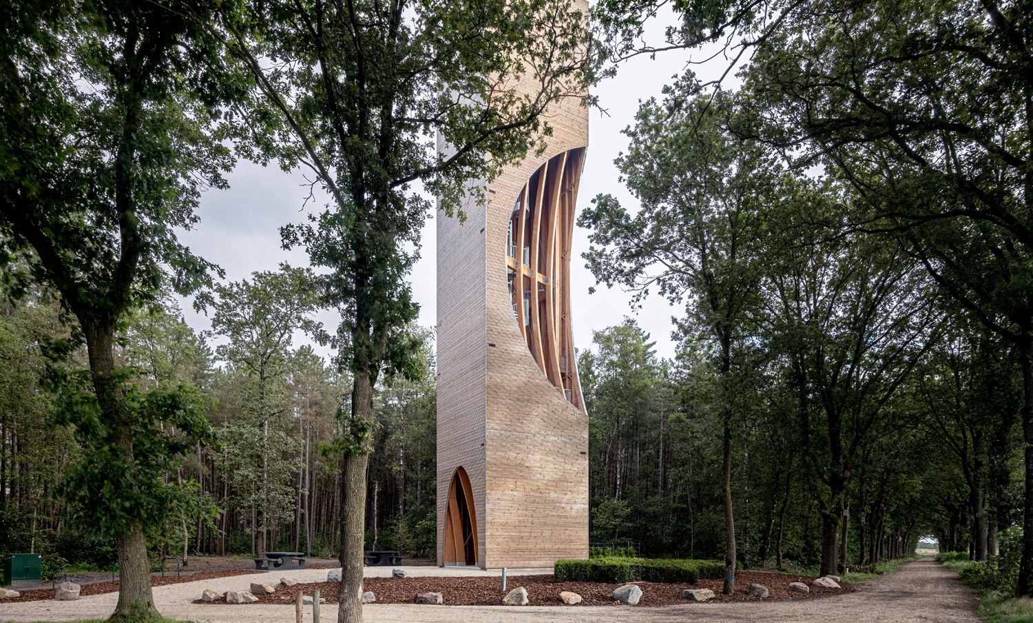 NEXT architects design wooden watchtower that is also a